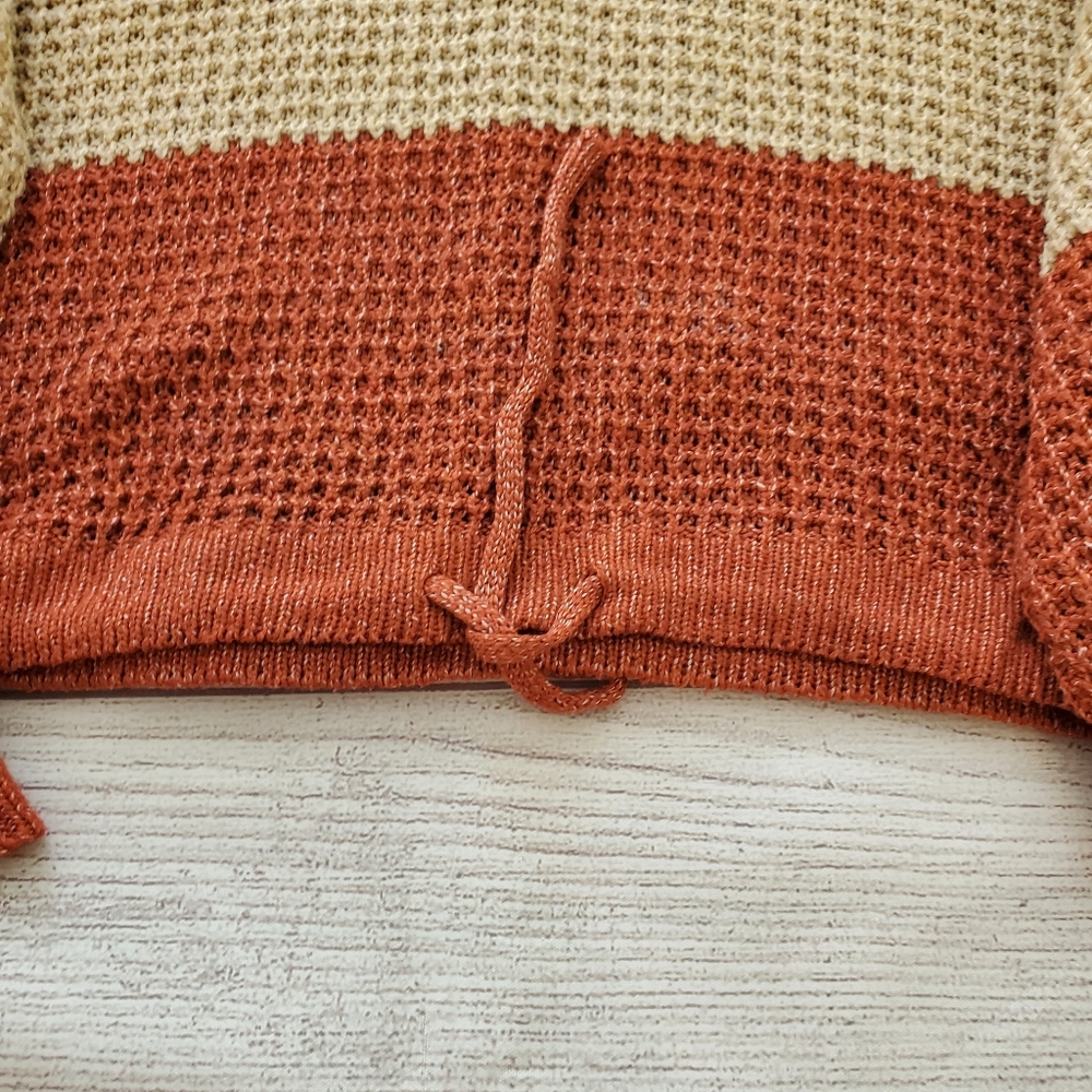 No Boundaries Fall color block knit pullover sweater. Size small juniors - Picture 4 of 9